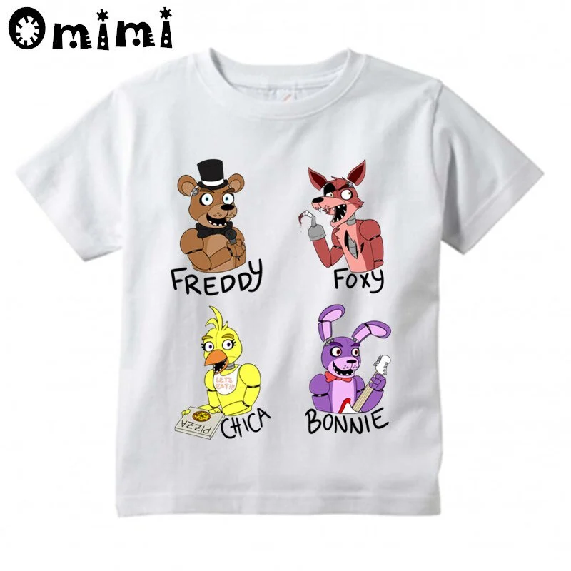 Kids Boy/Girl Cartoon Print T Shirt Cute Summer Top Children's T-shirts Baby Toddler Teen White Short Sleeve Tshirts 3-13 Years