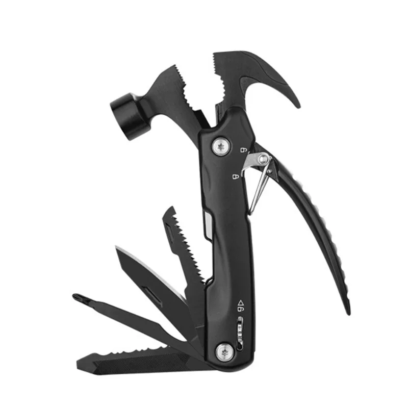 12in1 Portable Multifunctional Survival Safe Hammer Knife Outdoor Camping Survival Tool Labor Saving Tool Stainless Steel Knife