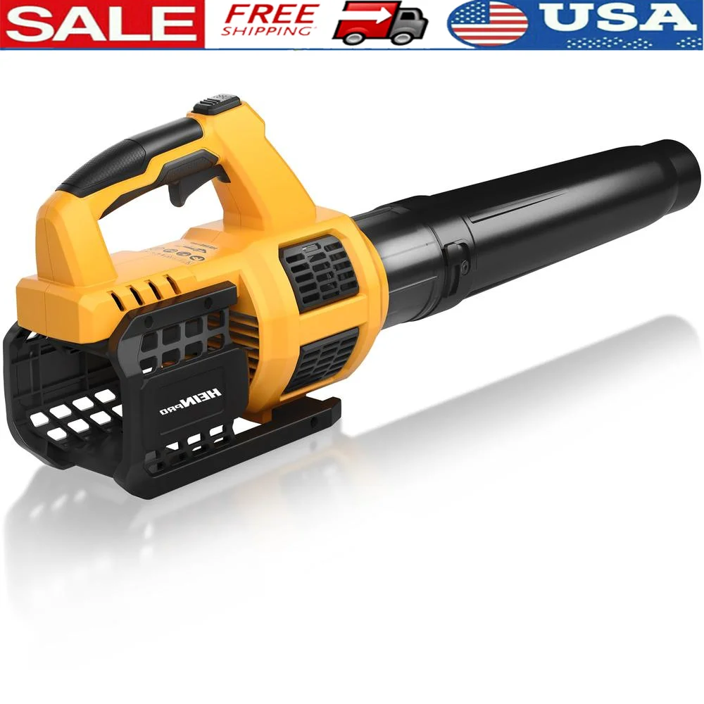 Cordless Leaf Blower 20V Max Electric Turbo Mode 400CFM Variable Speed Axial Fan Technology Safety Overload Protection Ergonomic