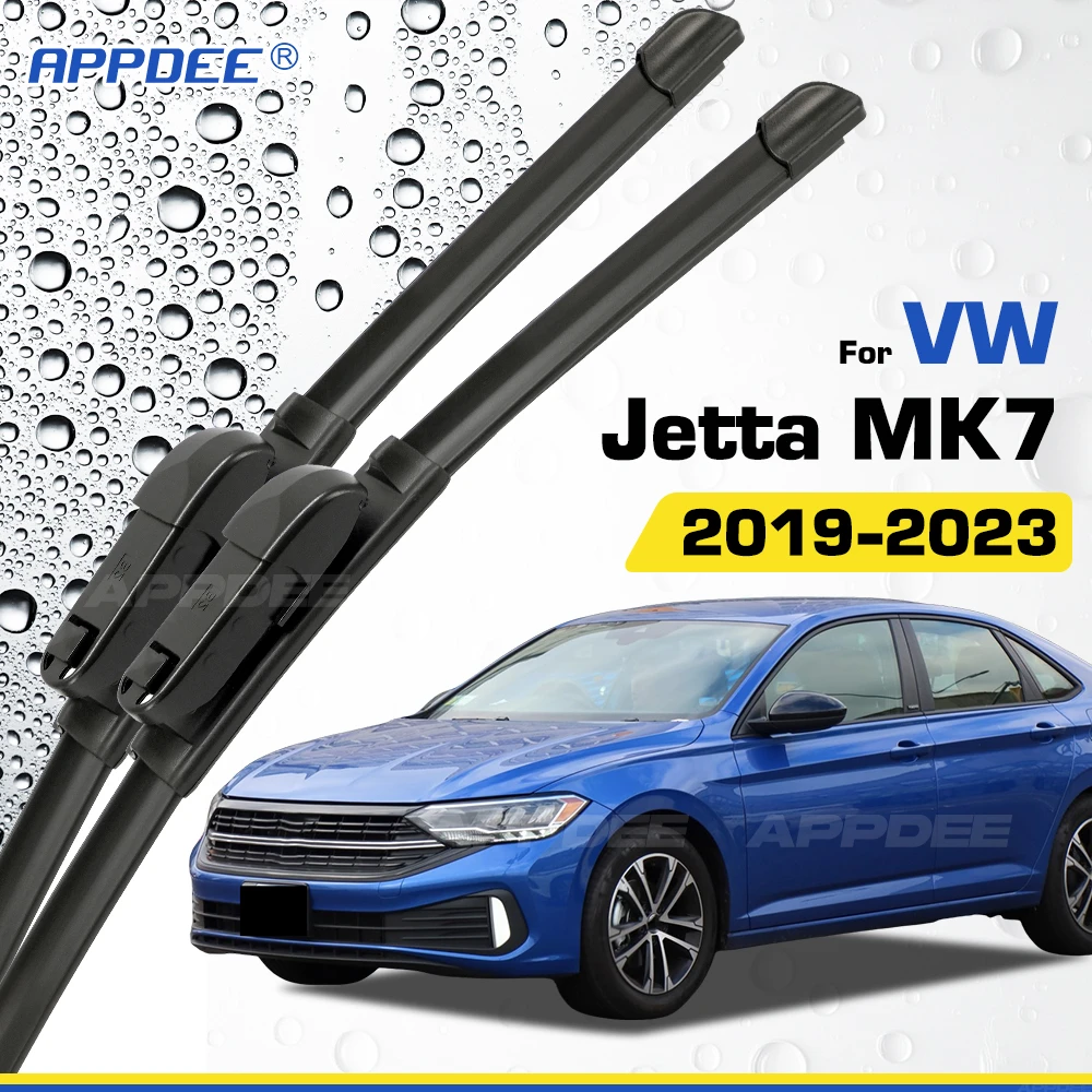 

Стеклоочиститель APPDEE для VW Jetta 7 MK7 A7 2019-2023, силиконовые и резиновые передние щетки стеклоочистителя, щетки для лобового стекла, окон