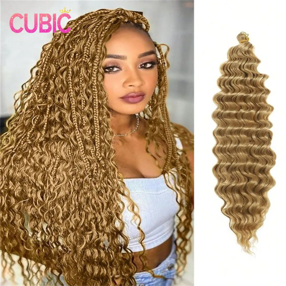 Cabelo em massa para trança onda profunda cabelo humano em massa sem trama mel loira extensões de cabelo 27 ombre para extensões de cabelo em massa feminino