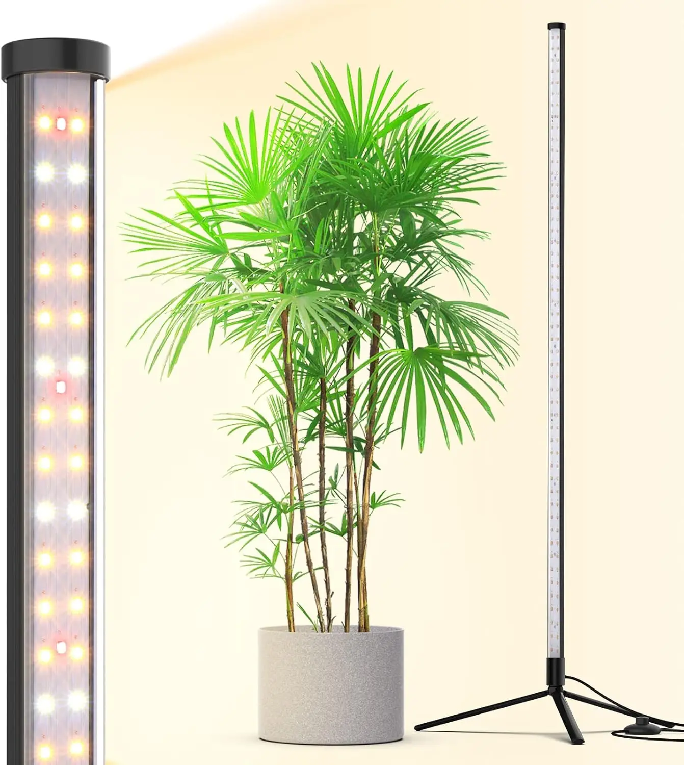 Grow Lights for Indoor Plants with Stand, 42W 169 LEDs Full Spectrum Illumination Area, T10 Vertical Standing Plant Grow Light