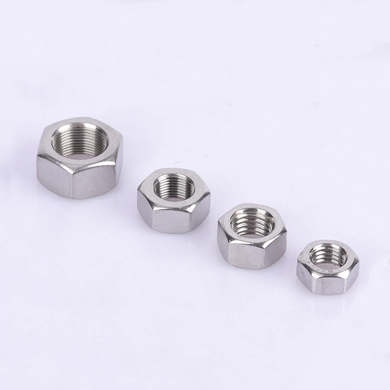 2~50pcs DIN934 Fine Thread Hex Hexagon Nut 304 A2 Stainless Steel M4 M5 M6 M8 M10 M12 M14 M16 M18 Pitch 0.5/0.75/1/1.25/1.5mm