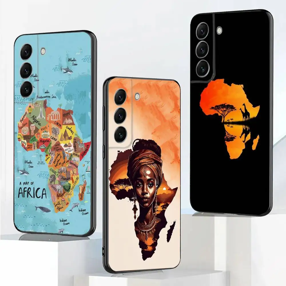 حافظة لهاتف سامسونج جالاكسي A20، A21s، A22، A31، A32، A52، A53، A72، 73، A80، A91 غطاء أسود ناعم