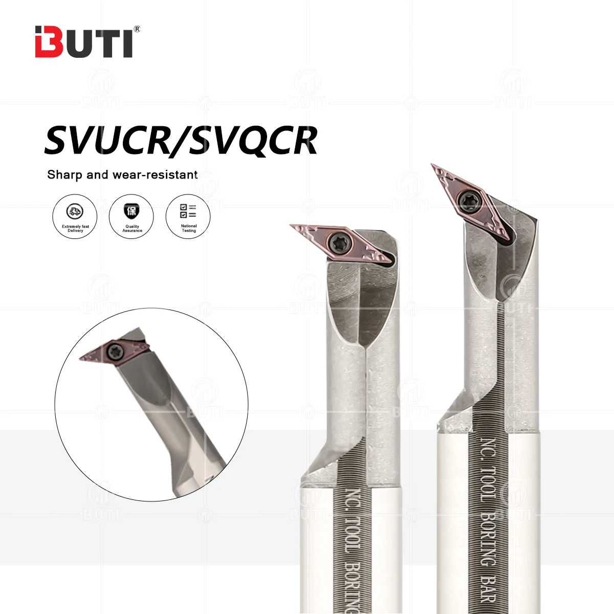 

Эксцентриковый тип Расточная оправка небольшого диаметра SVUCR/SVQCR Высокоскоростная сталь Антисейсмический нож с внутренним отверстием H1208L-SVUCR08-P24 Стержень