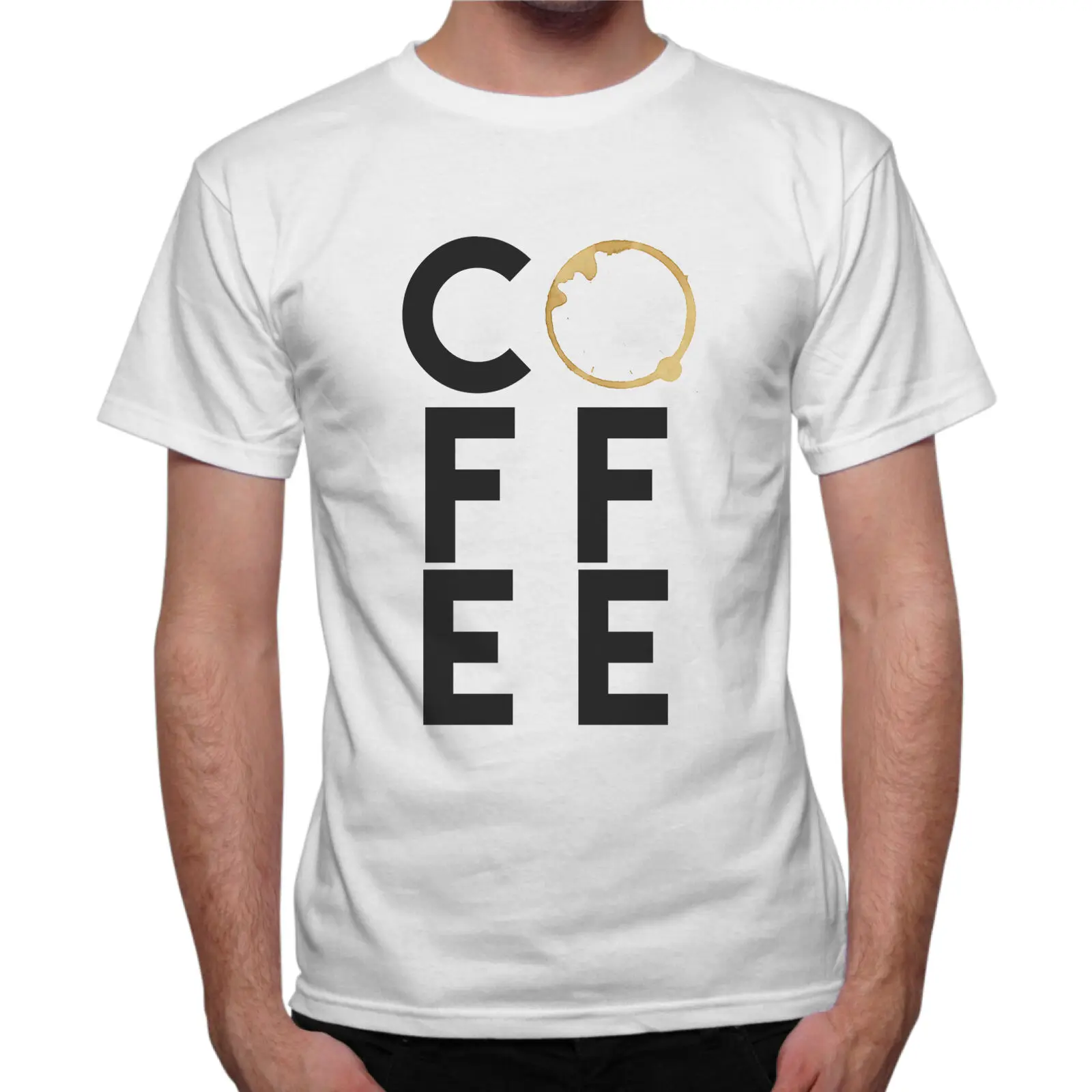 Men's Idea Gift Written Coffee Cup T-Shirt-