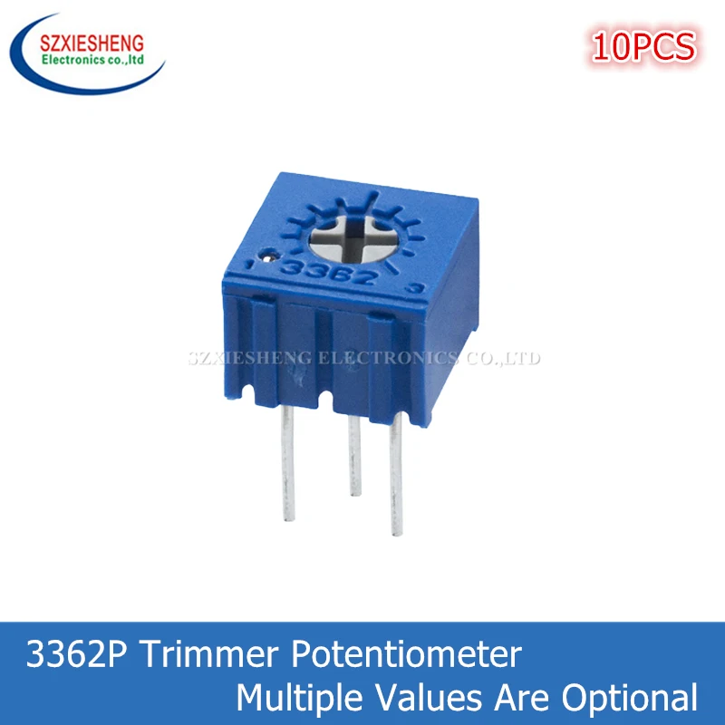 10PCS 3362P Trimmer Potentiometer Variable Resistor Cermet Trimpot 100R 200R 500R 1K 2K 5K 10K 20K 50K 100K 200K 500K 1M 2M Ohm