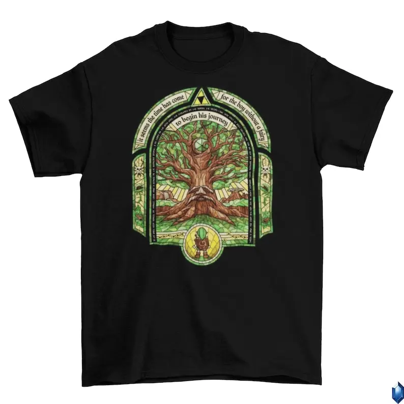 

Zelda Deku Tree T-Shirt Unisex Cotton Adult Nintendo Link Video Game Glass 2022