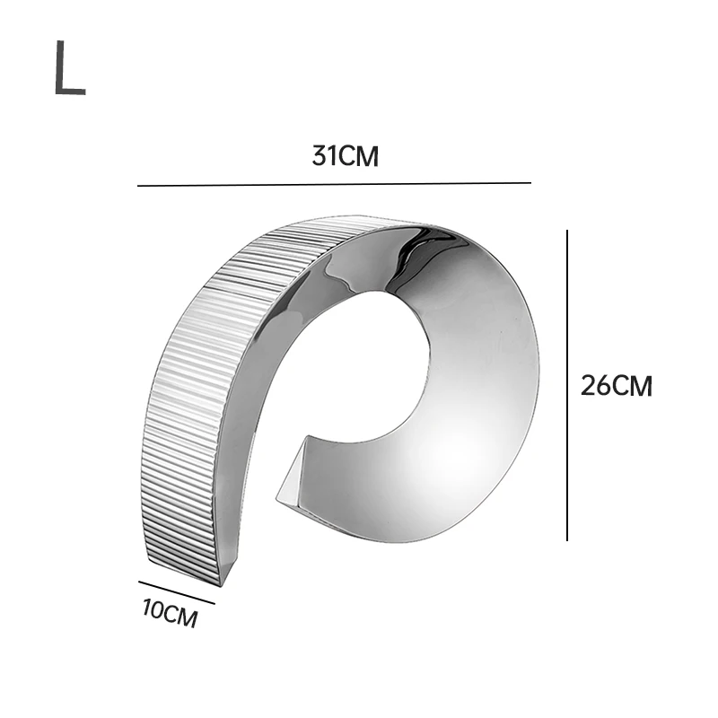 Modern Stainless Steel Vase Ornaments Minimalist Modern Home Decor Luxury Living Room Centerpiece Elegant Metal Flower Holder