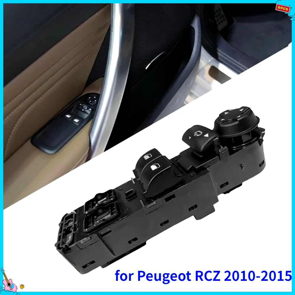 

Автомобильные аксессуары для Peugeot RCZ 2010-2015, передний левый электрический главный переключатель управления окном, подъемник, детали кнопки зеркала заднего вида
