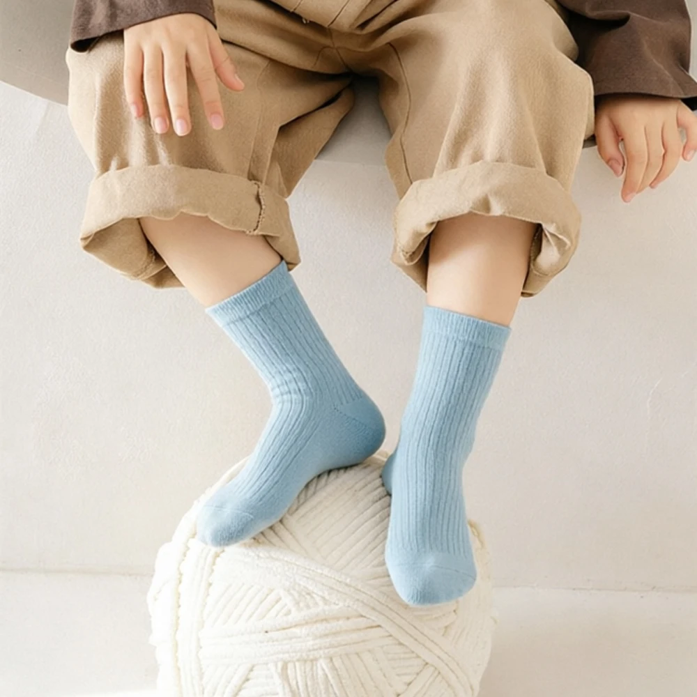 4/8 Paar Kindersocken für Mädchen und Jungen 2026 Neue Kinder Regenbogen Baumwolle Gestrickte Knöchelsocken Mode Schüler Schule – Detail 5