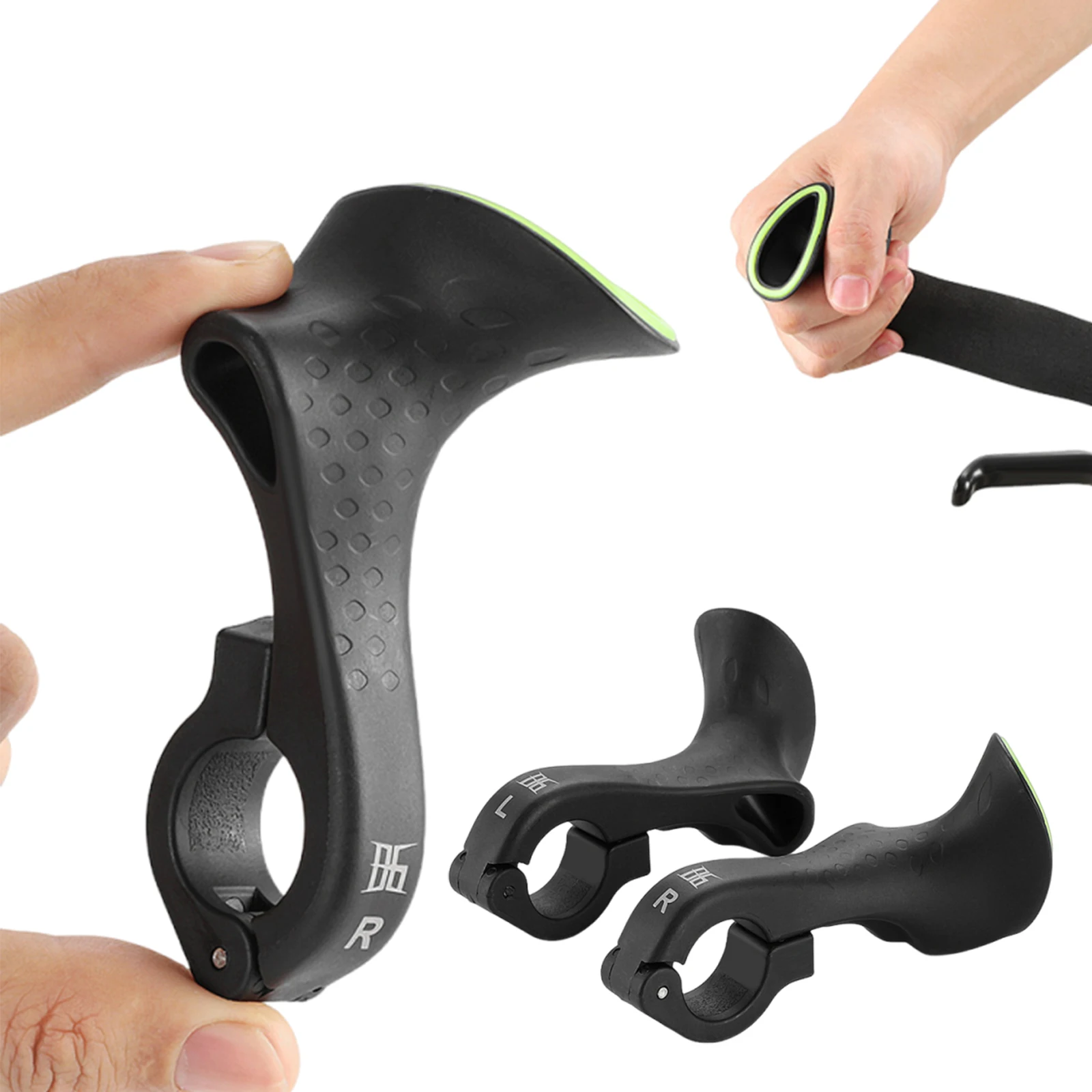 

Bike Handlebar Grips, Lock on Bicycle Handle Bar With Fluorescence, for BMX, Mountain, MTB, Beach Cruiser, Scooter, Folding Bike