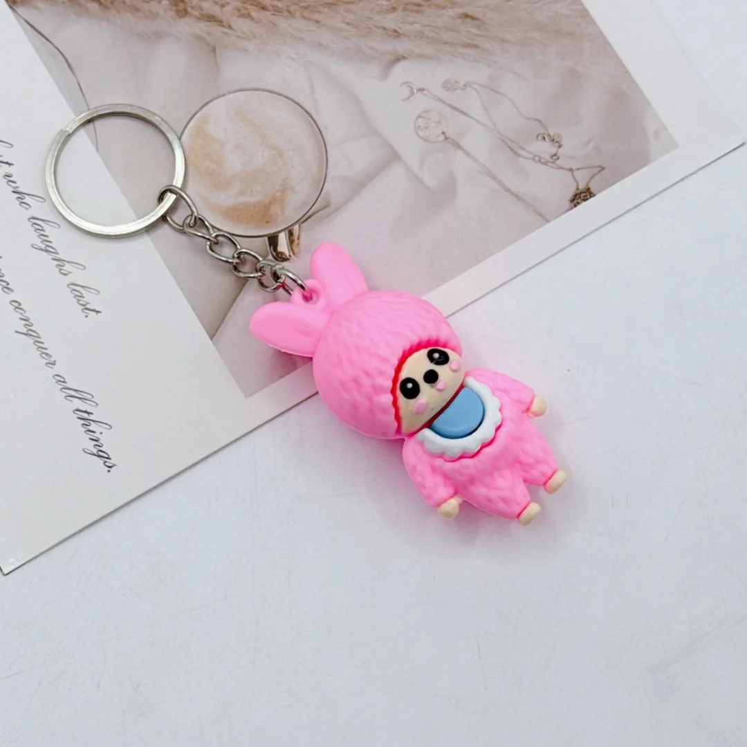 

‌5pcs for Mochhichi Keychain Doll Keychain Bag Decoration Couple Keyring Car Key Holder