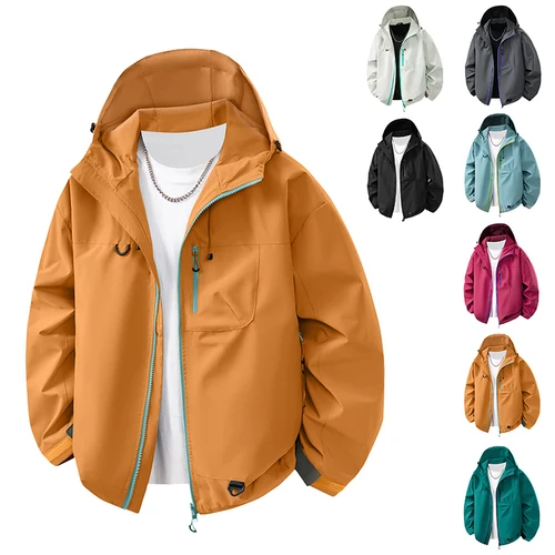 CHRLCK Chaquetas de senderismo impermeables hombres mujeres nuevo cortavientos a prueba de viento Camping escalada Trekking chaqueta al aire libre Unisex