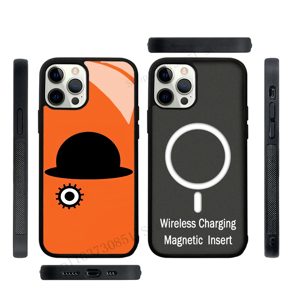 A Clockwork Orange Film Phone Case Strong Magnetic For IPhone 15 14 13 Pro Max 11 12 Mini Alex Mirror For Magsafe