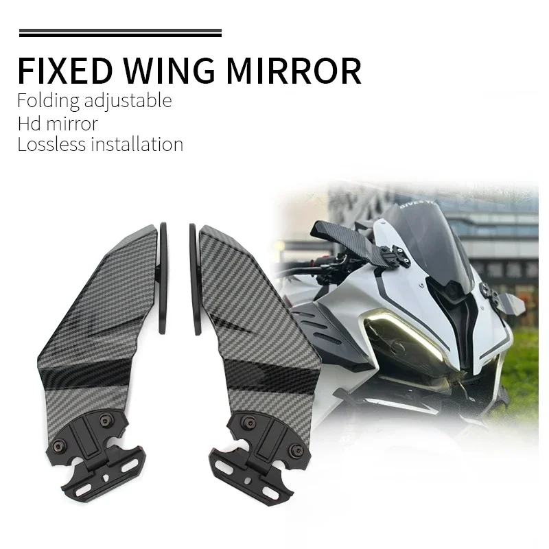 جديد cbr650r مرآة الرؤية الخلفية دراجة نارية لهوندا CBR 650R CBR250R CBR600R CBR1000R تعديل الرياح الجناح قابل للتعديل مرآة الرؤية الخلفية