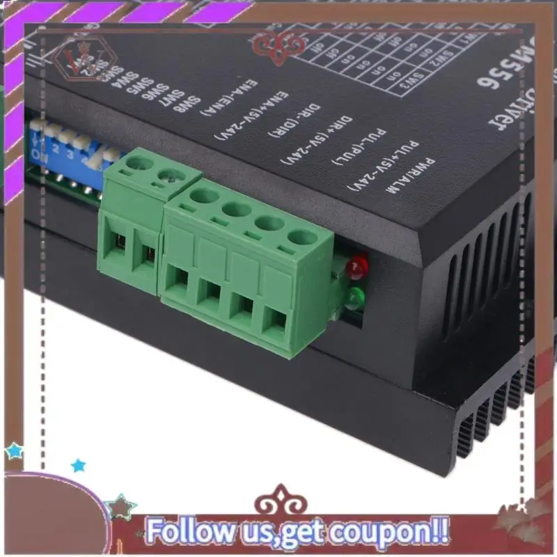 ABBG-Digital Stepper Driver, Dm556 Progressive Motor Driver Is Suitable For Nema 23, Nema 24 And Nema34 Stepper Motors