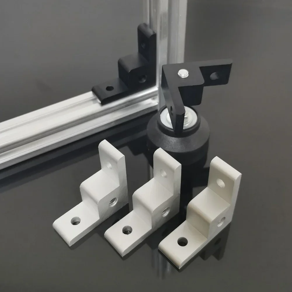 

1PC Aluminum Profile Corner Code Anchor Wheel Connector Right-angle Extrusion Foot Pad Mounting Bracket for 20/30 Alu Profiles