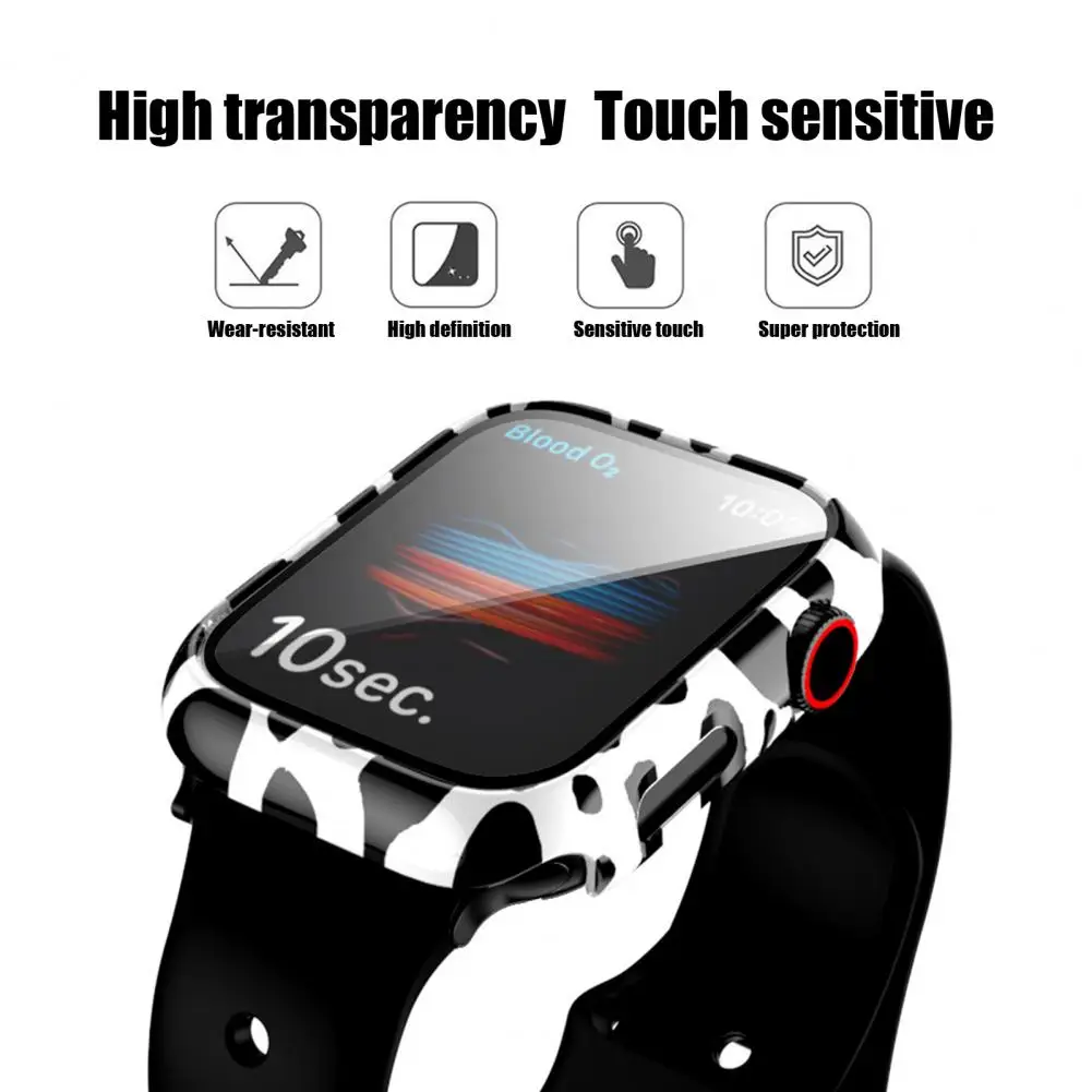 Durable  Stylish Smart Watch Cover with Tempered Glass Solid Watch Cover Comfortable