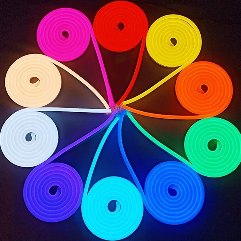 10M/32.8ft Tuya LED Strips Light RGB Neon Strip Lights 12-24V Neon Light Strip Atmosphere Lighting Flexible Tape For Home Room