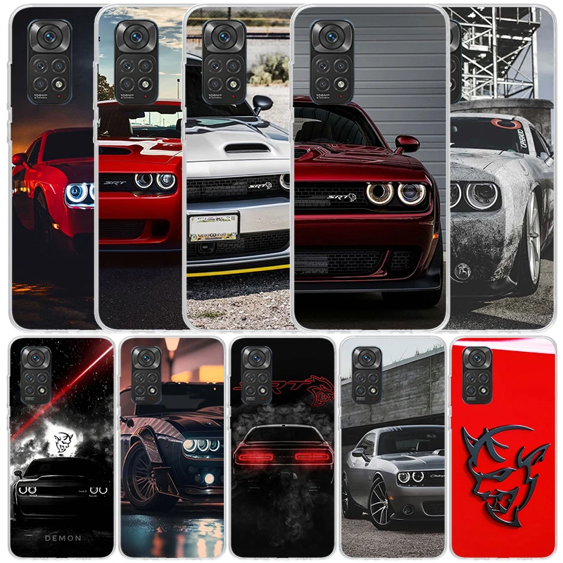 Challenger S-SRT Phone Case For Xiaomi Redmi Note 13 12S 12 11S 11 11T 11E Pro Plus 10S 10 9S 9 8T 8 7 + Soft TPU Back Cover