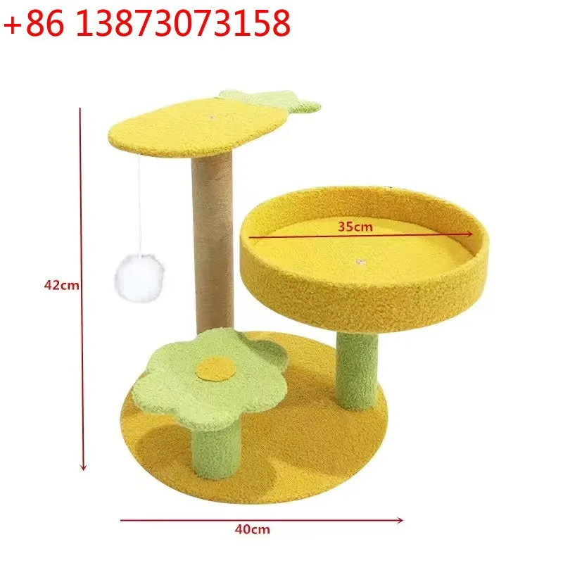 Factory direct sales, small cat climbing frame, various styles, cute cat nest, cat scratching column,