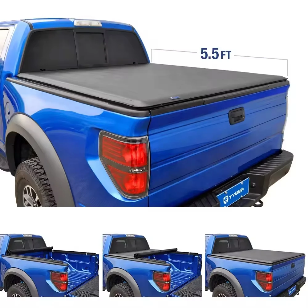 Auto Parts High Quality Hot Sale Custom soft roll-up cover  Fits For GMC 2022 truck bed tonneau covers