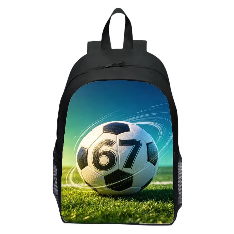Six Seven67 meme football children's backpack, student backpack, kindergarten new lightweight large capacity backpack
