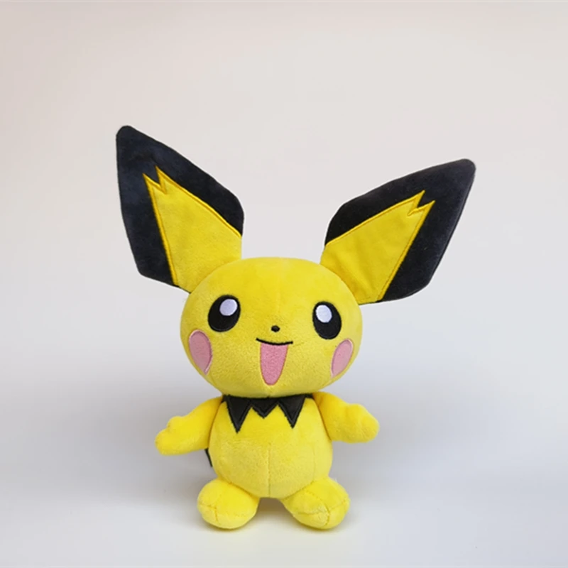 Neue pokemon pichu super weiche plüsch süße puppen anime figur ausgestopft modell anhänger spielzeug kind weihnachts geschenke