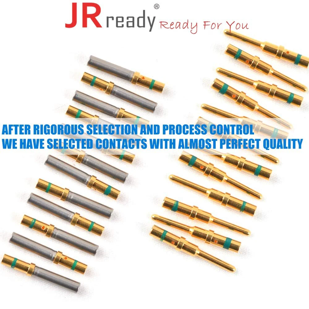 طقم الاتصال JRready مطلي بالذهب 16 #   اتصالات صلبة ذكر 0460-215-1631 أنثى 0462-209-1631 (12 زوجًا) #3