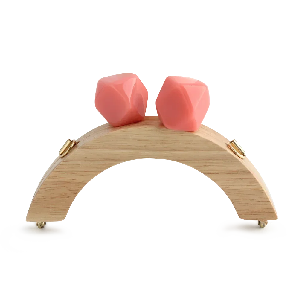 Nolvo World حقيبة خشبية مقبض إغلاق قبلة المشبك محفظة مسامير الإطار استبدال حقائب اليد محافظ بين قوسين DIY بها بنفسك الخياطة اكسسوارات #3