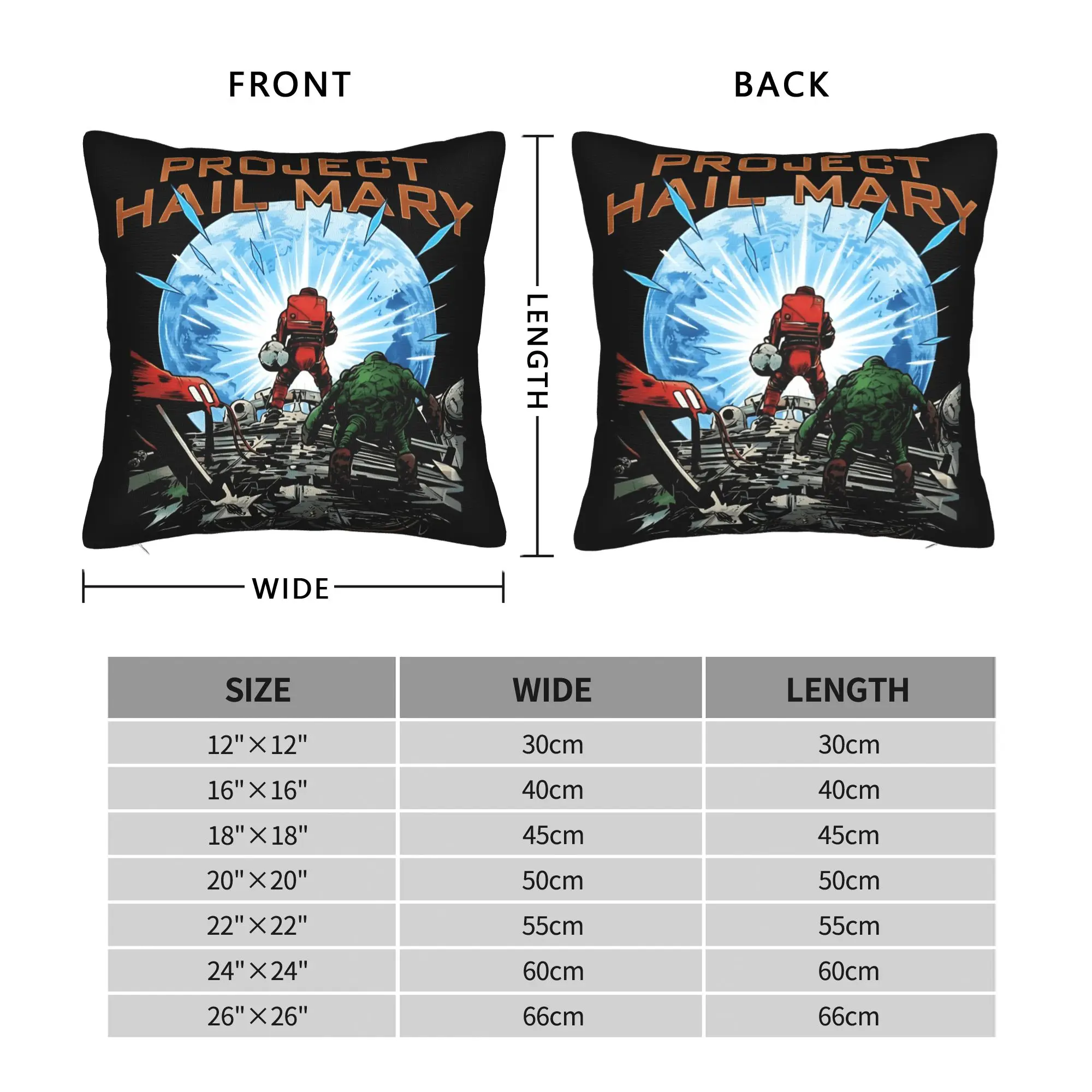 Project Hail Mary Sci Fi Graphic Pillow Cover  Graphic Cushion Cover Kawaii Pillow Case For Wedding Party Home Decor
