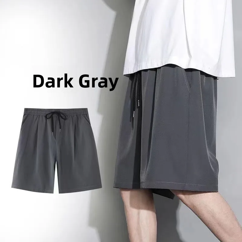 Men's qui seco orts verão esportes respirável baskeall calças na moda marca simples cor cinco quartos praia calças casuais