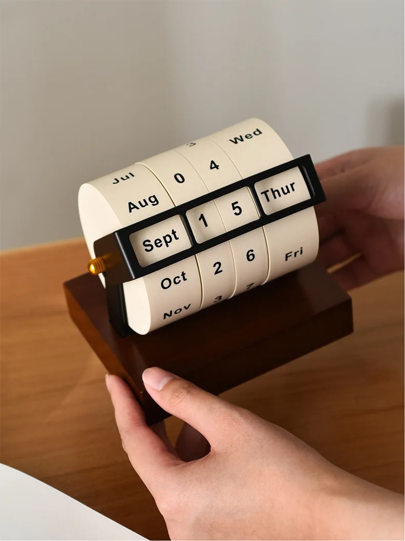 Rotary Calendar 2025 Rotating Table Calendar Desktop Ornament Table Calendar Countdown Home Decoration
