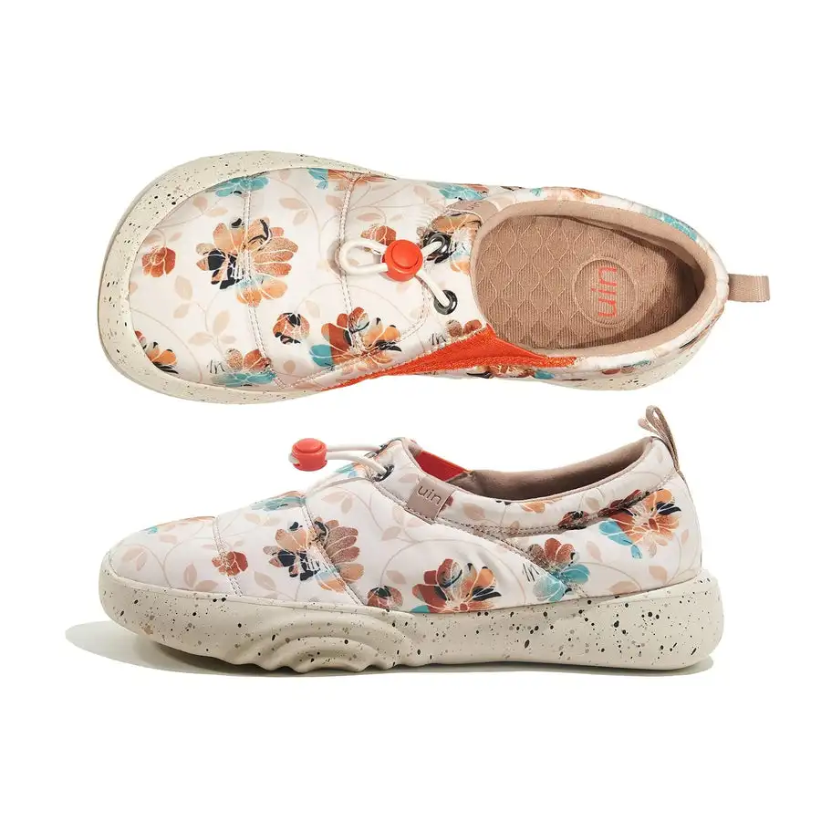 UIN 2023 NEW Spring Women Casual Flat Shoes Ladies Round Toe Shoes  Slip Ons Art Painted Travel Shoes