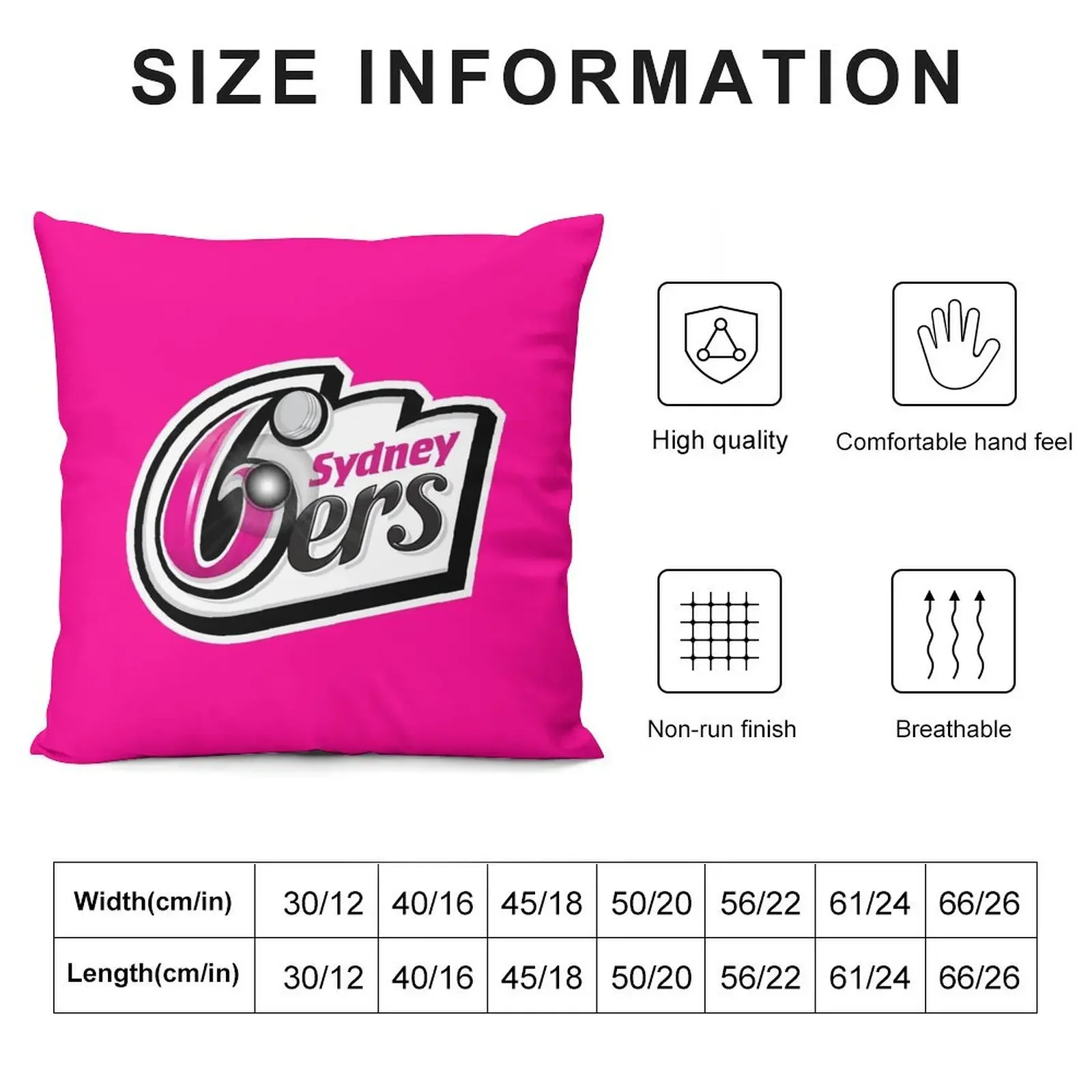 Sydney Sixers Throw Pillow Sofa Cushion Christmas Throw Pillows Covers pillow