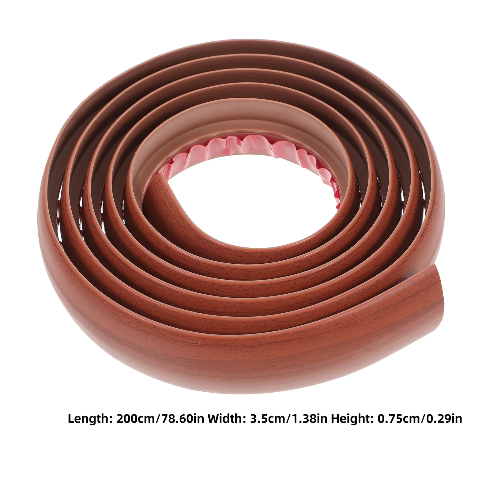 2M Brown Self Adhesive Pvc Floor Transition Strip Threshold Edging Wood To Tile Carpet Gap Joining Doorway Stair Rug Edging