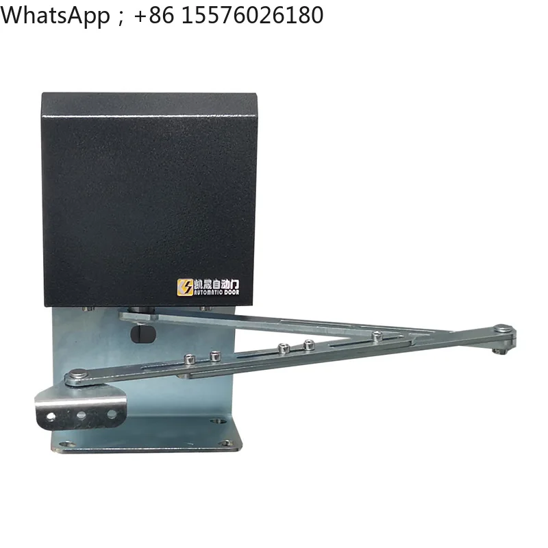 Brushless Automatic Door Opener with Curved Arm Anti-Collision Electric Door Closer with Face Recognition for Community Pedestri