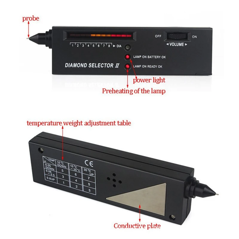 Profession eller Diamant tester Edelstein tester Stift tragbares elektronisches Diamant tester Werkzeug zur Identifizierung von Schmuck Jade stein