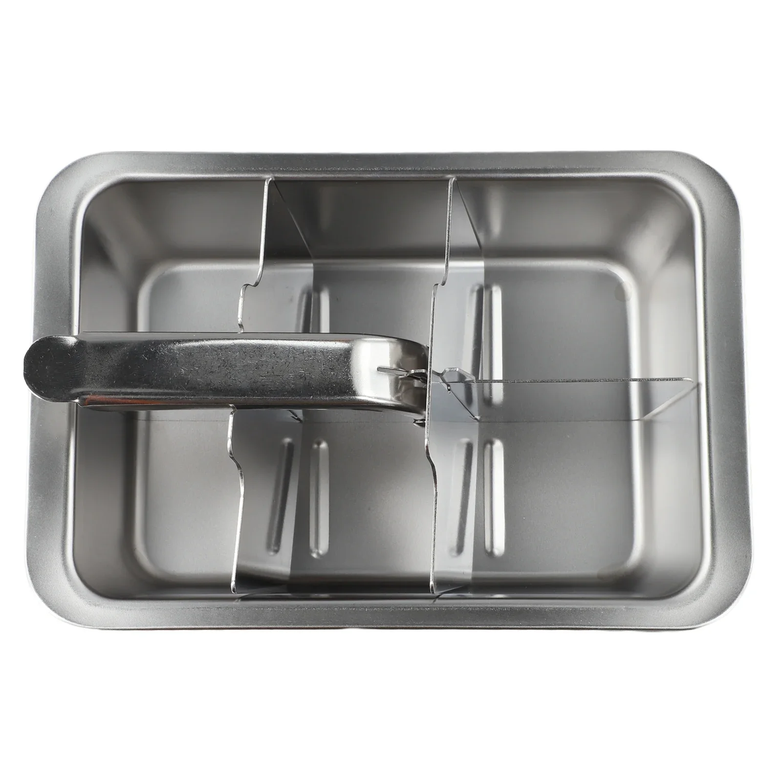Stainless Steel Ice Cube Tray 6 Slot with Lever Handle for Effortless Ice Release Metal Design for Bar and Kitchen Use