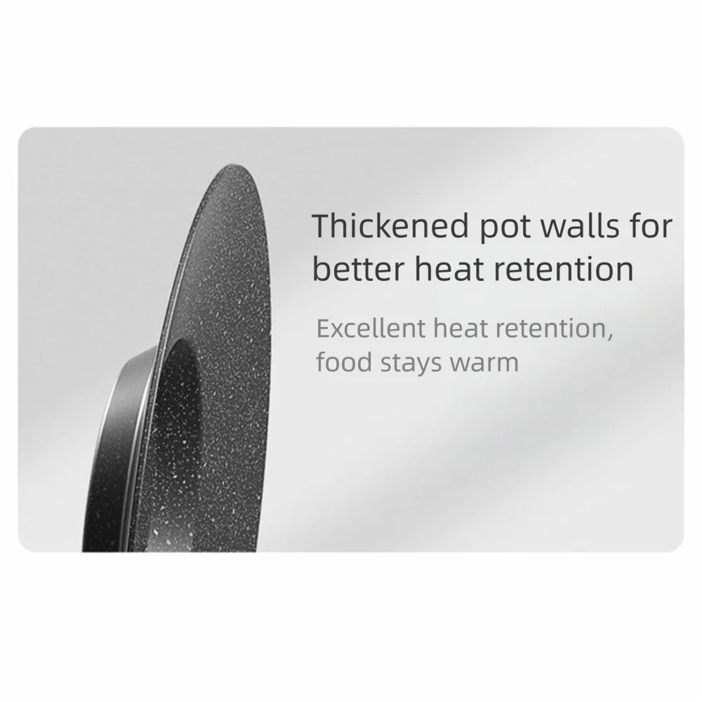 

Сковорода круглой формы, сковорода из алюминиевого сплава с антипригарным покрытием и ручками, эффективное распределение тепла, глубокий противень с плоским основанием