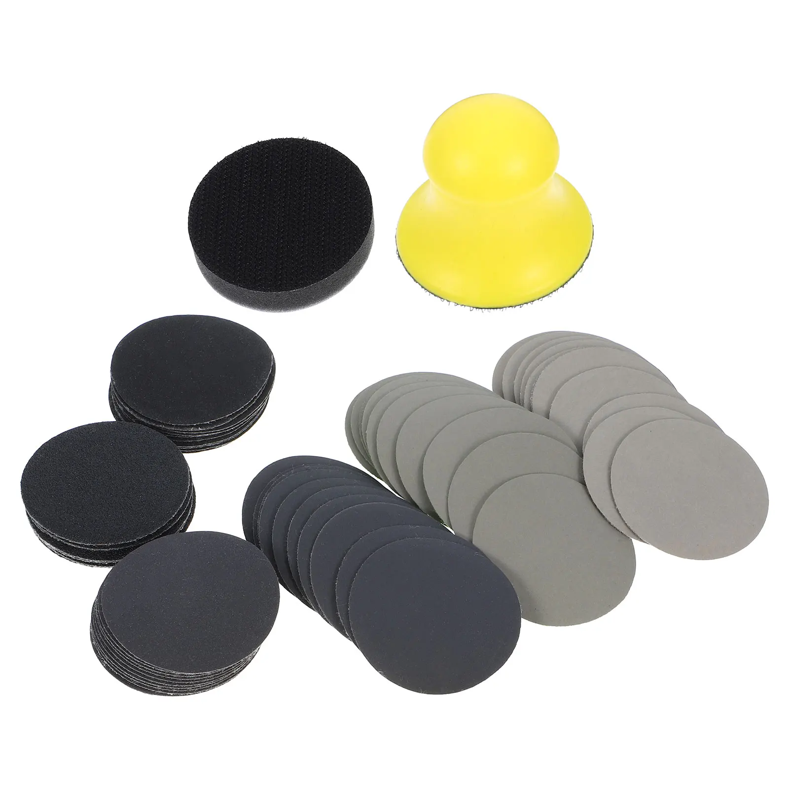 

62Pcs Wet Dry Sanding Discs Hook Loop Polishing Buffing Pads Assorted 100-50000 Grit Manual Sandpaper Kit for Wood Metal Car