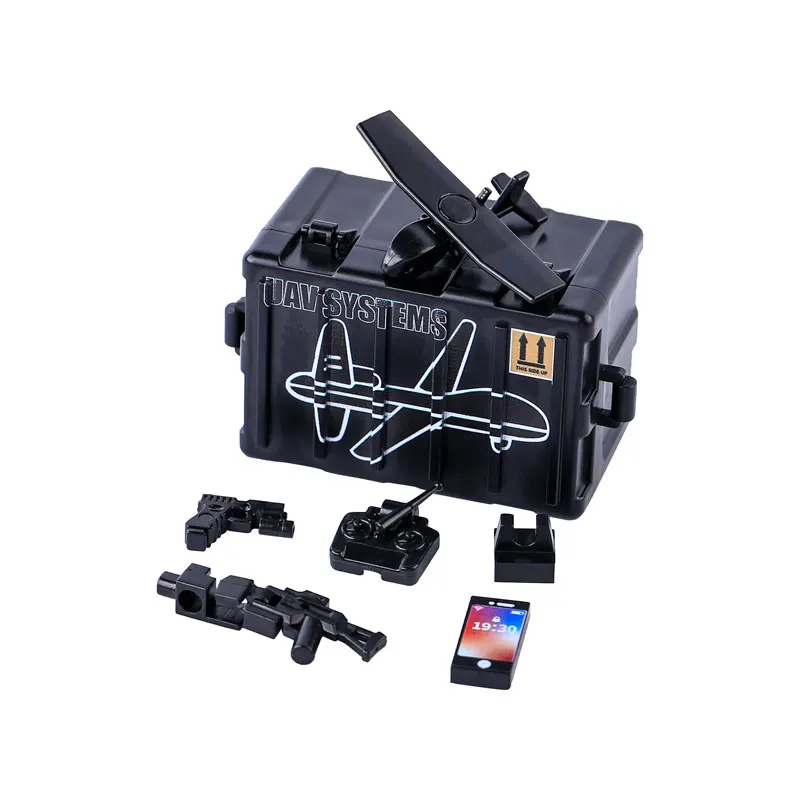 WW2 Russian Soldier Figures Military Weapon Case Printed Building Blocks Army Special Forces Gun Drone MOC Model Bricks Kids Toy