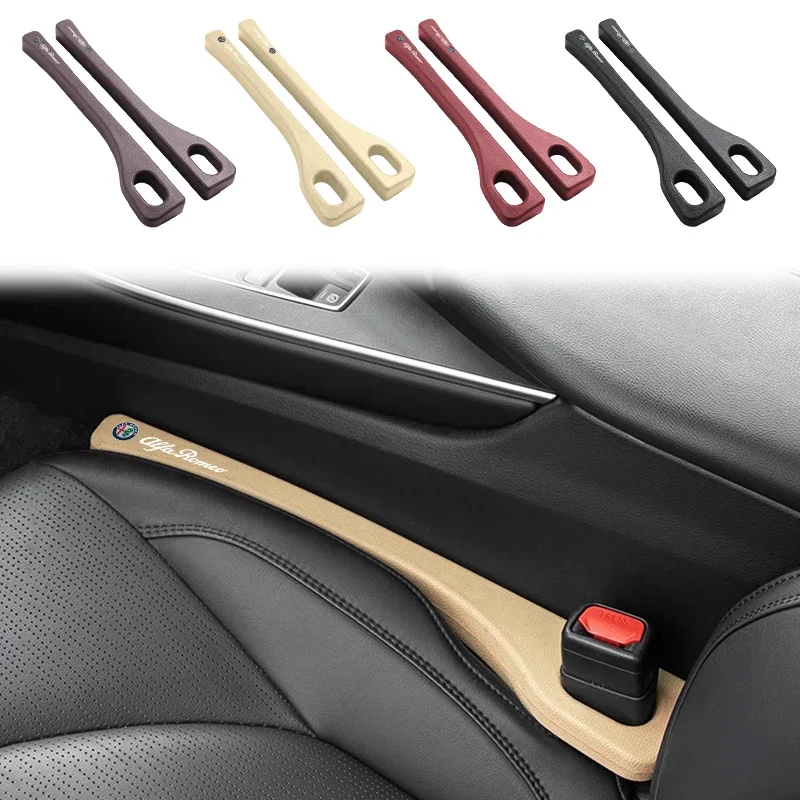 1/2Pcs Car Seat Gap Plug Leak Proof Strip Auto Interior Accessories For Alfa Romeo Sportiva 156 Stelvio Giulia Giulietta 147 GT