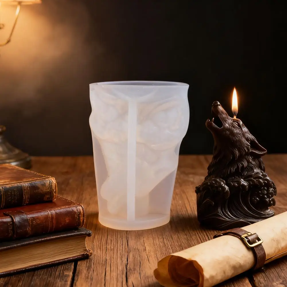 

DIY Silicone Mold for Wolf Head Wave Shape Creative Scented Candle Making Aromatherapy Soap Plaster Resin Craft Supplies