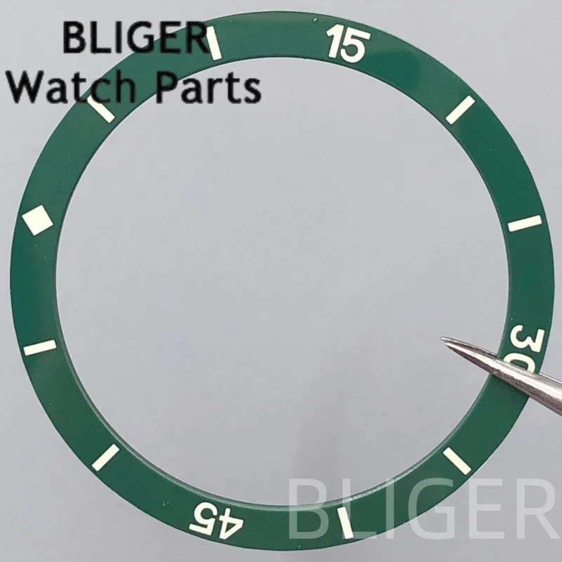 Bliger 38mm * 31.5mm moldura de cerâmica liga moldura anel inserção abeto 40mm caixa de relógio acessórios para mergulhador masculino acessórios de relógiobpart