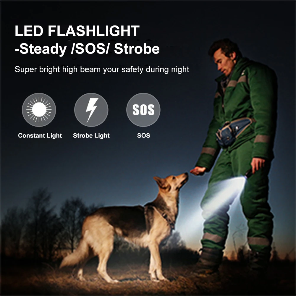 Dog Repeller Ultrasonic Dogs Barking Deterrents Electronic Training Devices With Ultrasound USB Recharge Flashlight LED