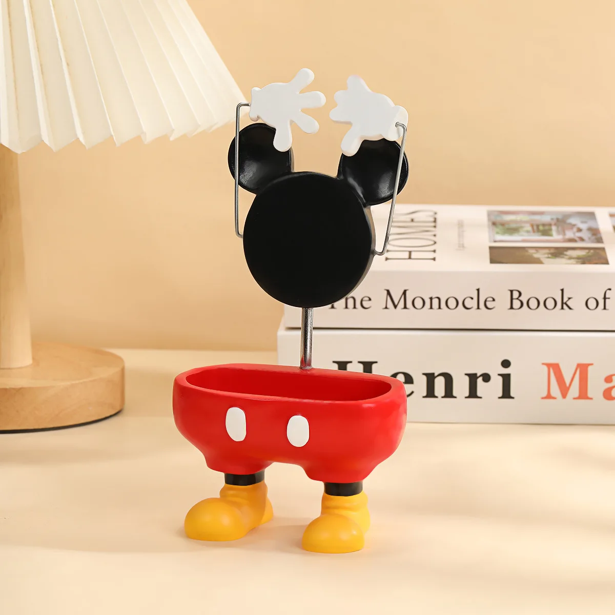 Disney cute Mickey remote control storage mobile phone multi-function desktop stand new ornament placement stand decoration