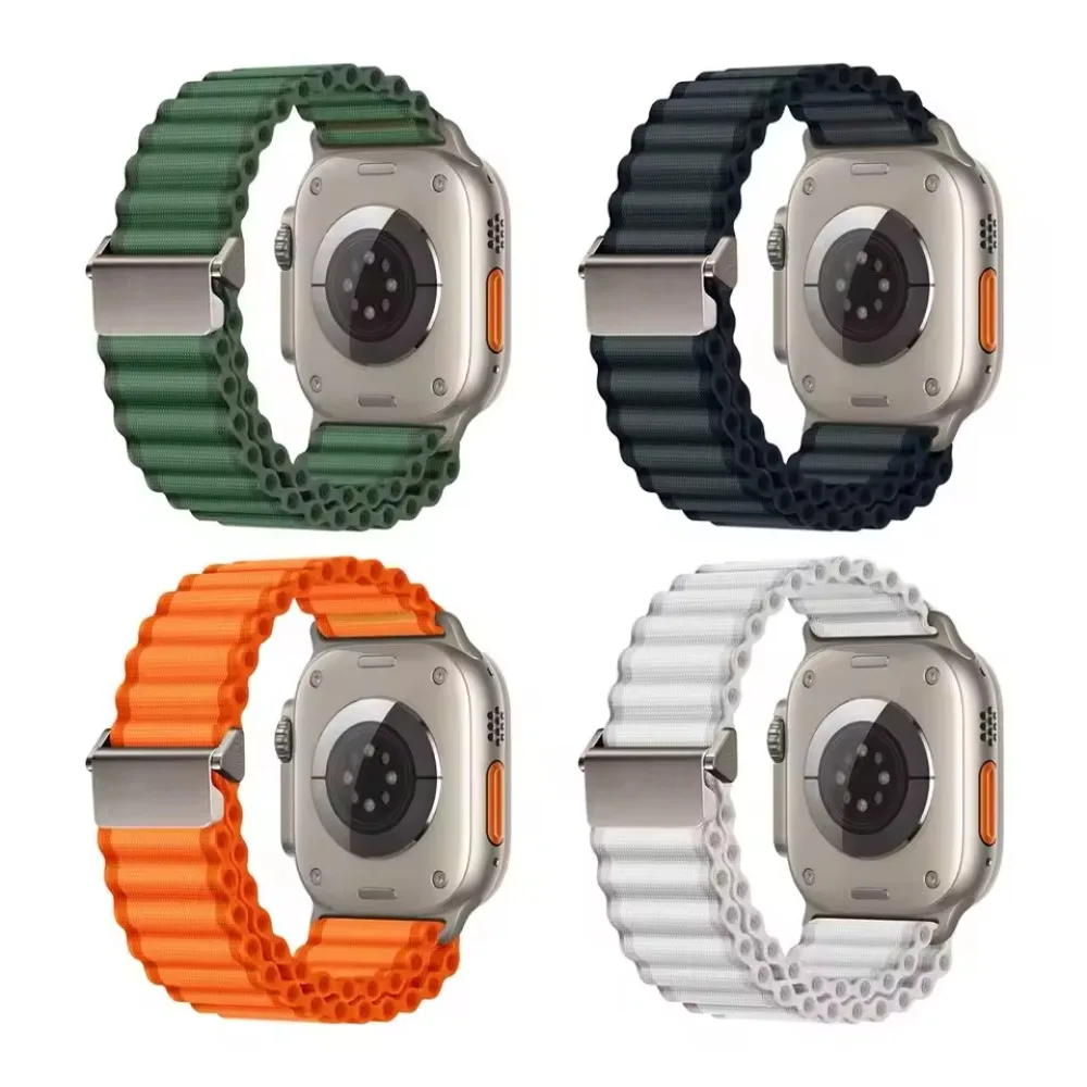 النايلون المنسوجة حلقة حزام لساعة سامسونج جالاكسي الترا 2025 47 مللي متر معصمه مريحة ل غالاكسي 8-7 الترا 47 مللي متر اكسسوارات حزام #5