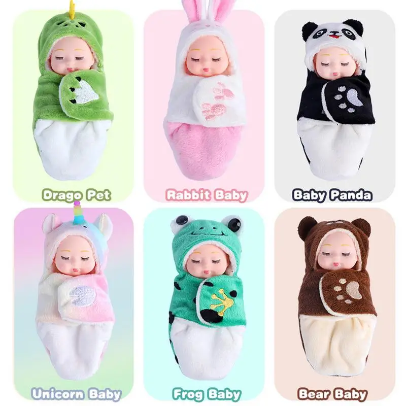 Small Reborn Dolls Full Body Toys Realistic Sleeping Kid 6X Poseable Doll Toys With Clothes Children Doll For Collectors And